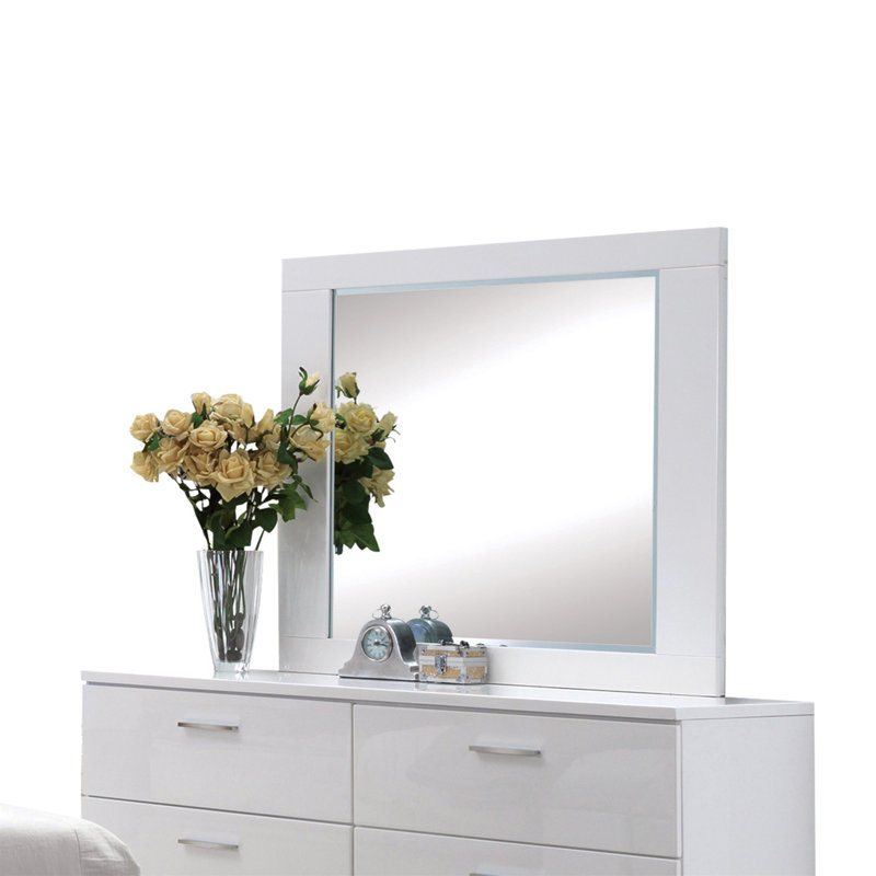 Lorimar White Finish Mirror