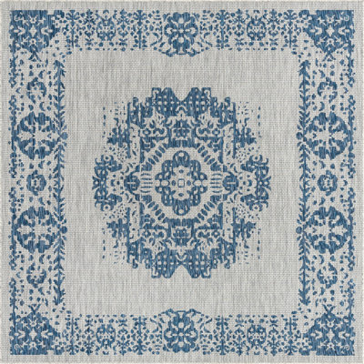 Cowell Oriental Blue/Gray Indoor/Outdoor Area Rug