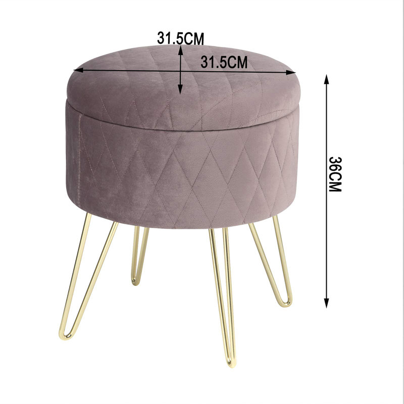 Bergetta Steel Accent Stool, Pink