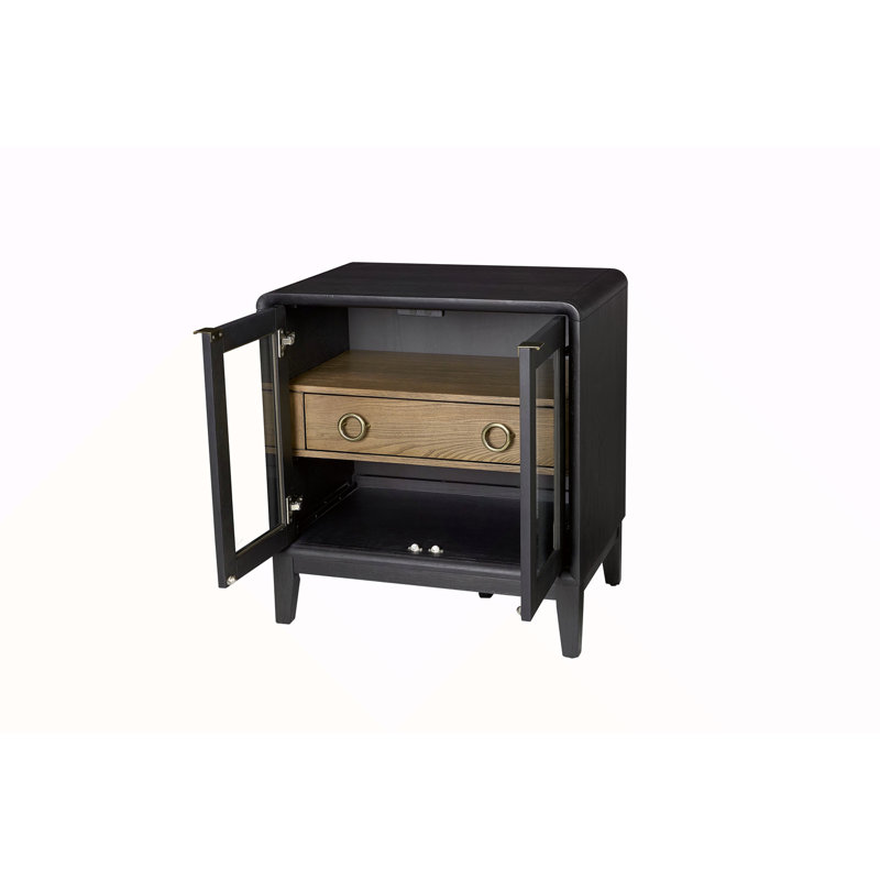 Table de chevet en verre