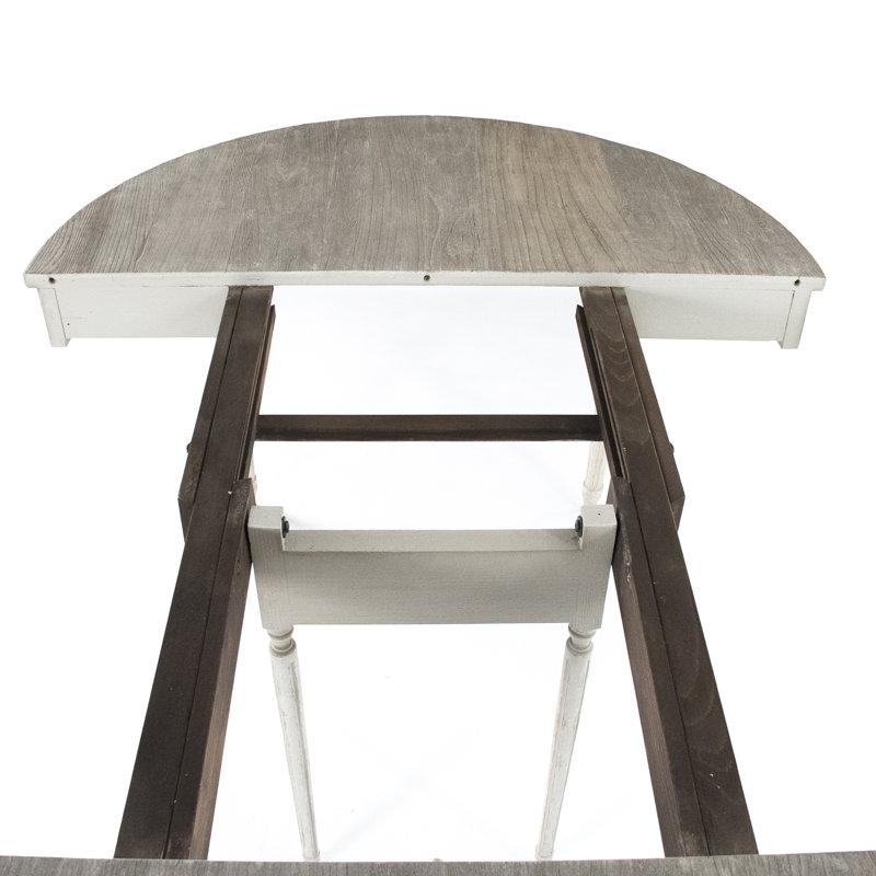 Martel Gray Wood and Marble Extendable Dining Table