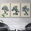 Slate Floral I, ensemble de 3 toiles encadrées sur toile-97706510-97706517