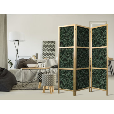 171cm H Solid Wood Folding Room Divider