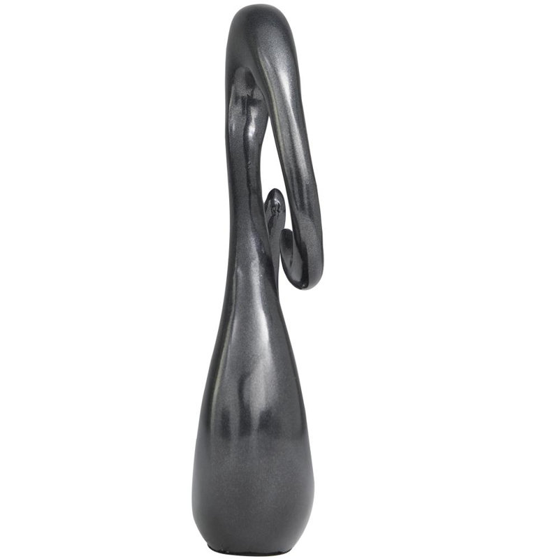 Layleen Abstract Sculpture, H 11,55 po x l 7,45 po x P 2,75 po, Gris foncé