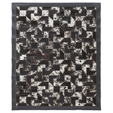 Black & White Modern Cowhide Rug - 6'11" x 7'1"