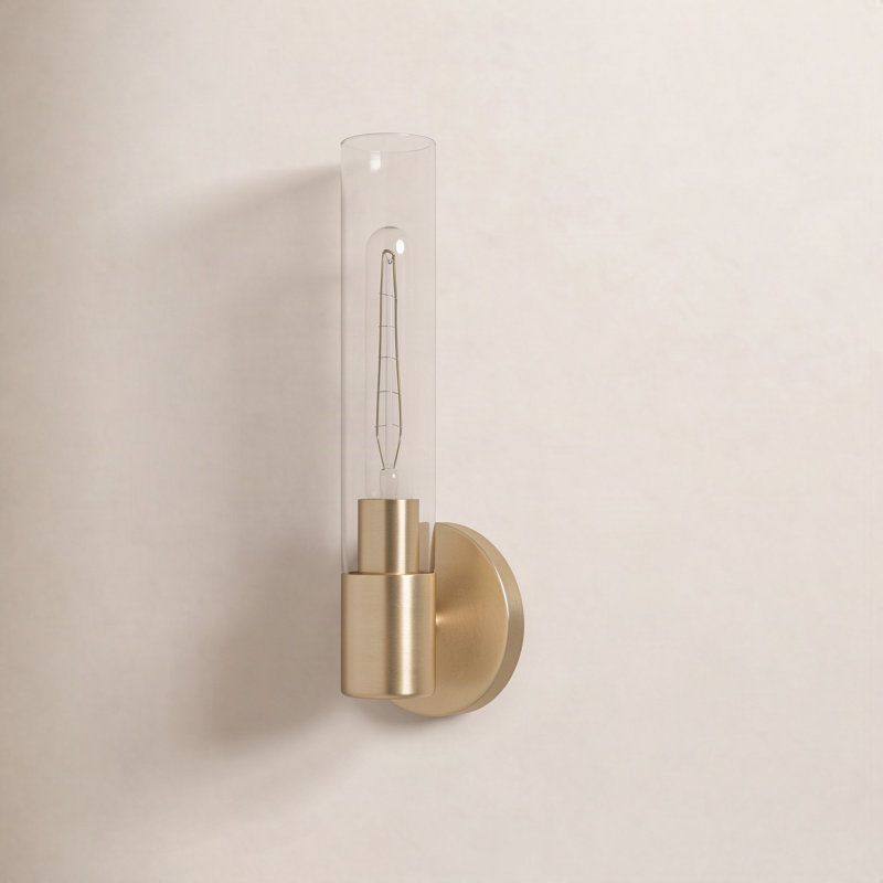 Elara Atwells 1 - Light Dimmable Vanity Light, Lacquered Brass