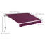 Auvent de terrasse rétractable en polyester Outsunny-98552289-98552288
