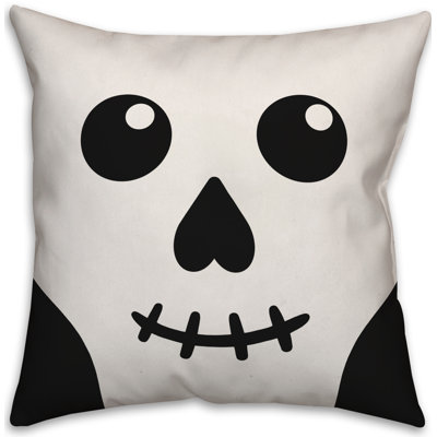  Skull Face Throw Pillow