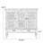 Brown+White Solid Wood+Iron Sideboard