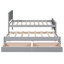 Lit simple avec tiroirs et lit gigogne gris-1734557780