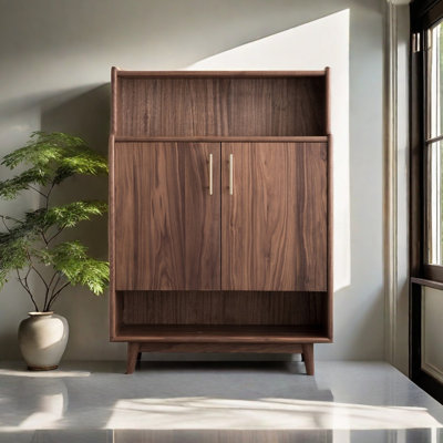 Armoire d'entrée simple en bois massif