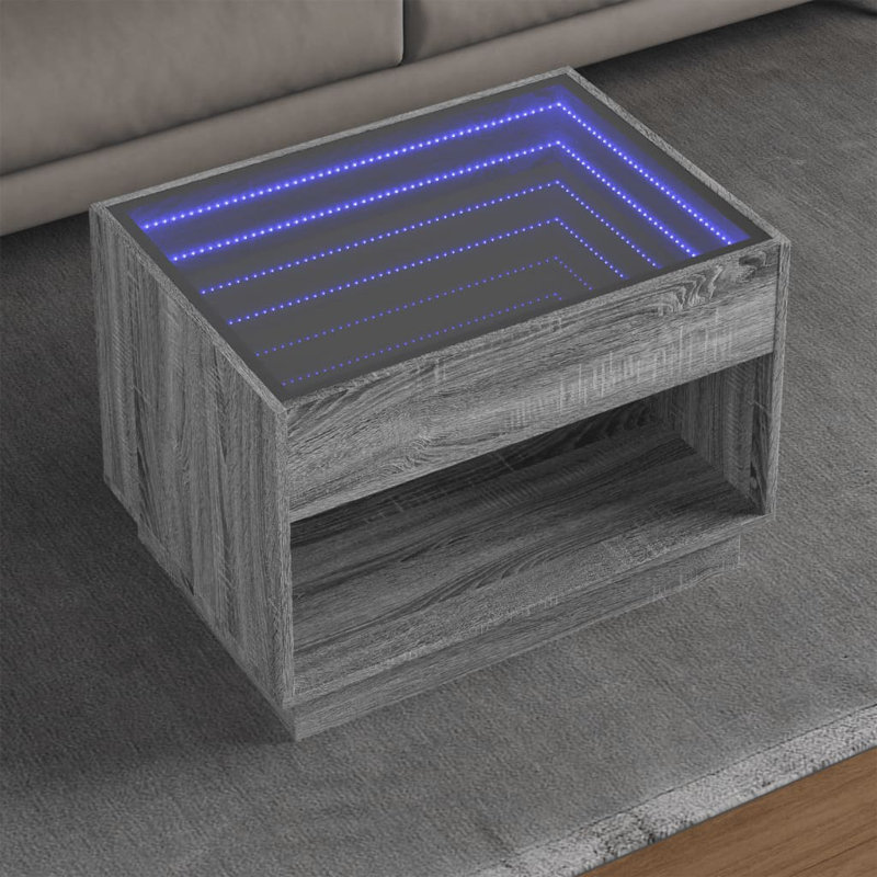 Cytlalli Coffee Table with Storage, Grey Sonoma, 50cm H x 70cm L x 50cm W