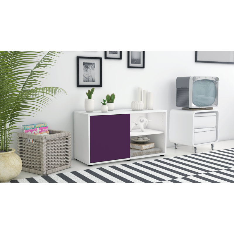 Jaren 91.8cm W Chest of Drawers, White/Purple