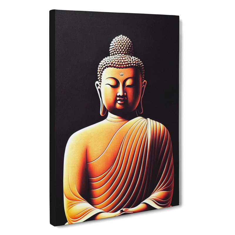 Vibrant Buddha - Wrapped Canvas, 50cm H x 35cm W x 3cm D