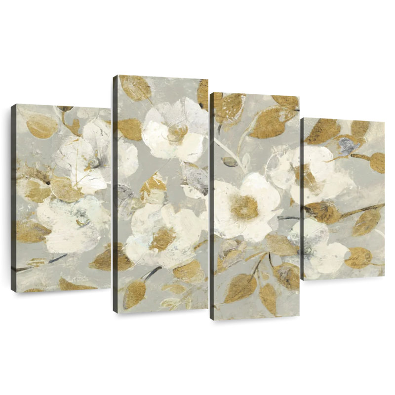 Fading Spring Gray And Gold, 32" H x 52" W