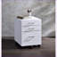 Classeurs: blanc neige moderne & amp; Chrome, 3 tiroirs, 5 roues, assemblé | Bois synthétique | Blanc
