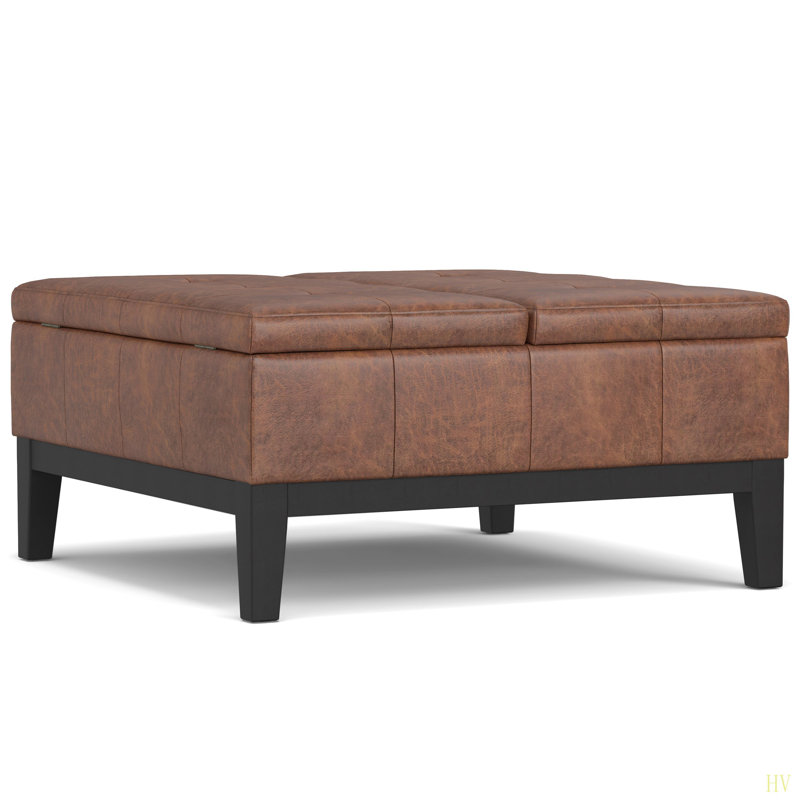 Repose-pieds avec table de rangement Dover, Brun