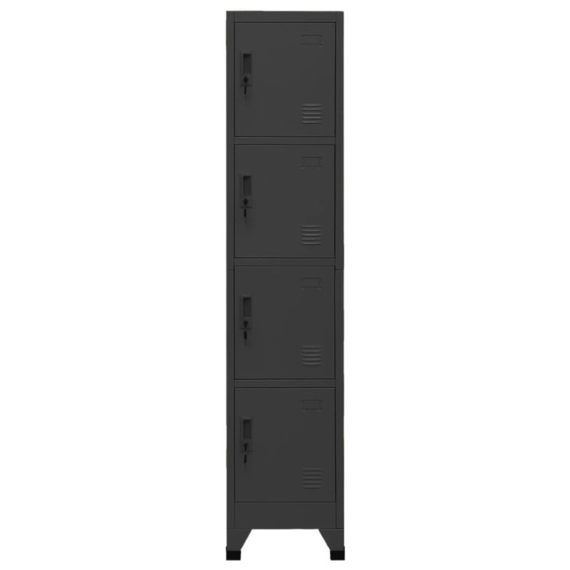 Armoire vestiaire en acier, Anthracite, 4