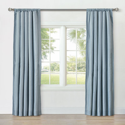 Reverie Striped Curtain Panel In Sapphire