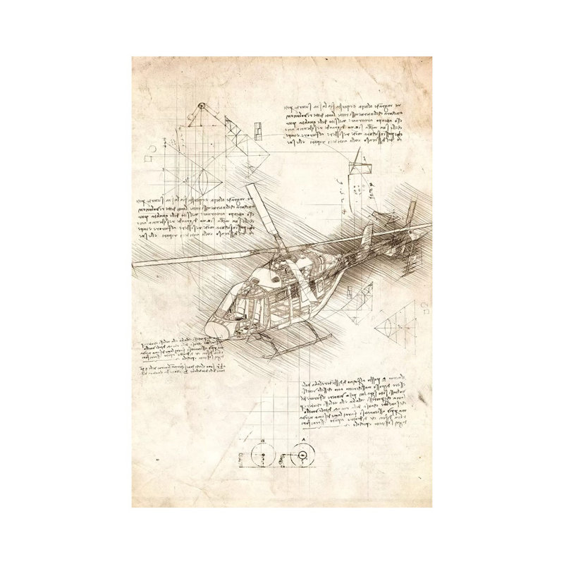 Helicoptor by Cornel Vlad - Wrapped Canvas Gallery-Wrapped Canvas Giclée, 101.6cm H x 66.04cm W