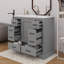 Meuble-lavabo 36 po avec six tiroirs et séparateur de tiroir flexible-489879772