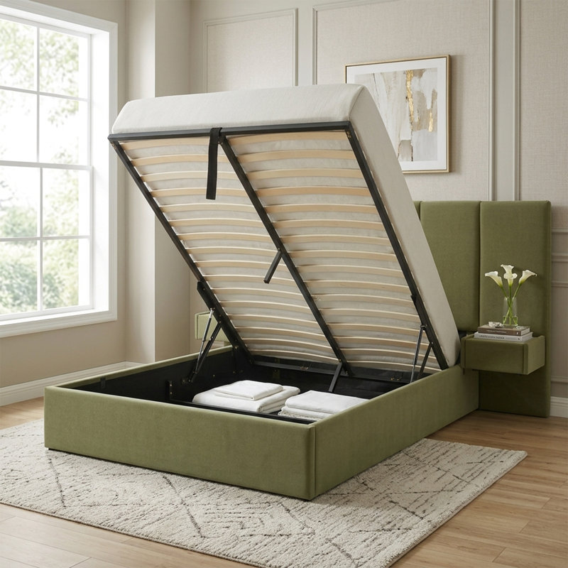 Structure de lit avec rangement Iokaste Iokaste, Grand, Vert