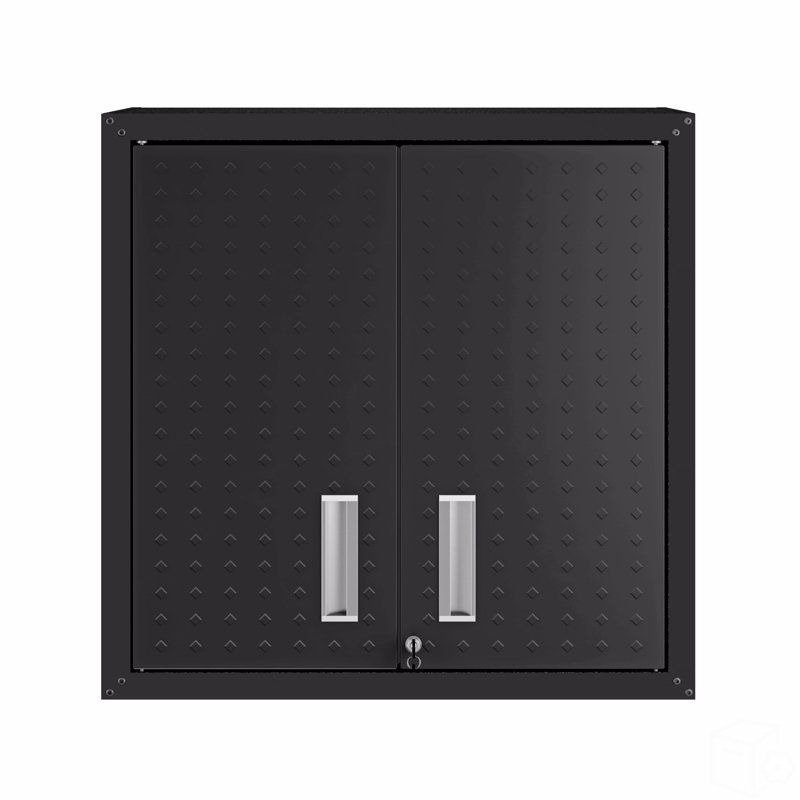 Armoire de garage flottante 30 ", Noir