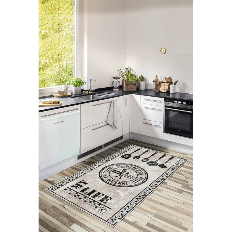 Eco-Friendly Non-Slip Area Rug, 4.6 x 7.2 Feet | 100% Polyester, Antibacterial, Machine Washable | 650 g/m², 0.16 in Pile Height, Digital Print | Perfect for Living Room, Bedroom, and High-Traffic Areas