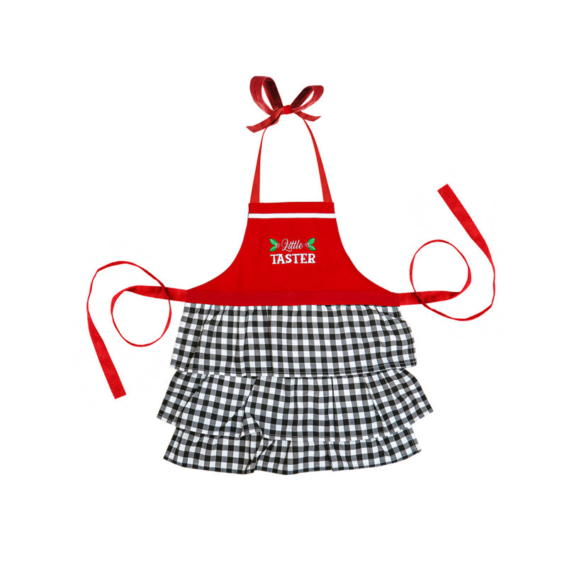 Ensembles de tablier de Noël à carreaux
