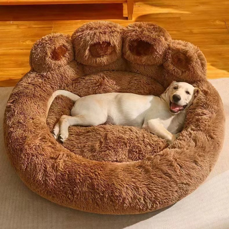 Lit pour chien moelleux et apaisant, Brun, H 8 po x l 27,5 po x P 27,5 po
