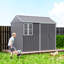 Brynzlee 8 x 6 ft Garden Shed Metal Shed with Single Door Window Grey