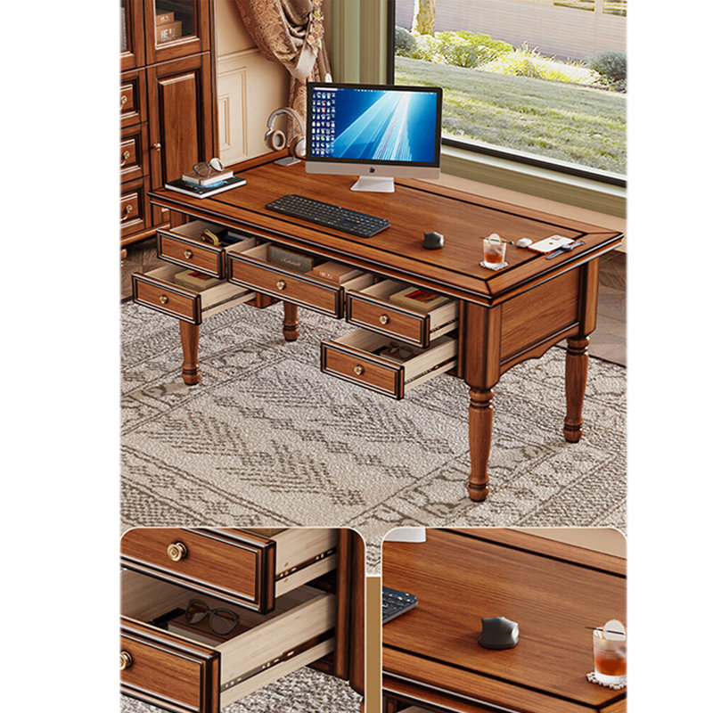 Bureau minimaliste de style américain, Brun