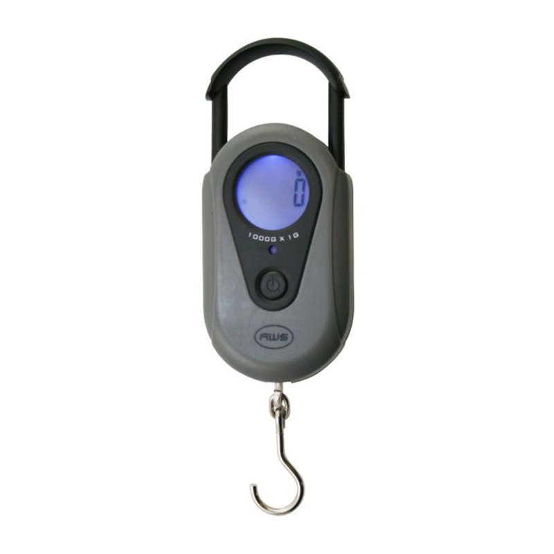 Compact Gray Digital Hanging Scale with Retractable Handle