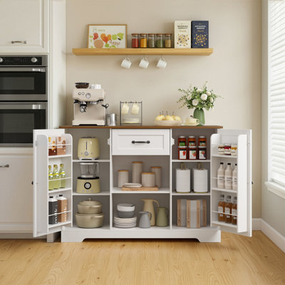 Sideboard with 2 Cabinets, 1 Drawer, and Open Shelves by Winston Porter