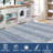 Boho Distressed Area Rug, Machine Washable Non-Slip Large Carpet for Living Room, Dining Room, Home Decor -813134918