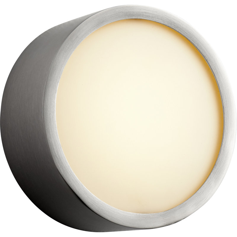 Plafonnier encastré de tambour simple 4,75 po 1 lumières Ima, Nickel satiné