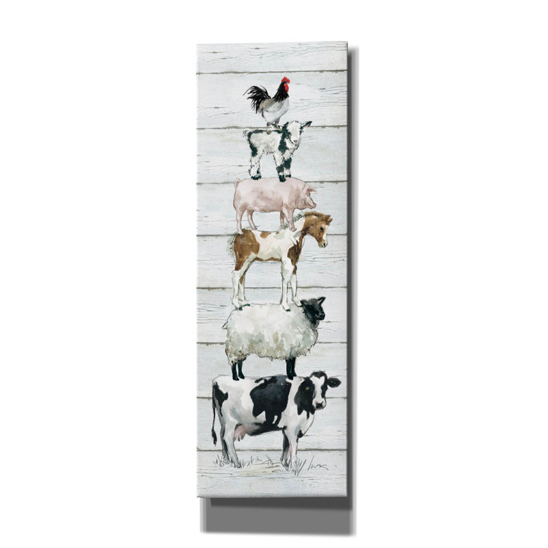 «Farm Stack» par Carol Robinson, art mural sur toile, H 60 po x l 20 po