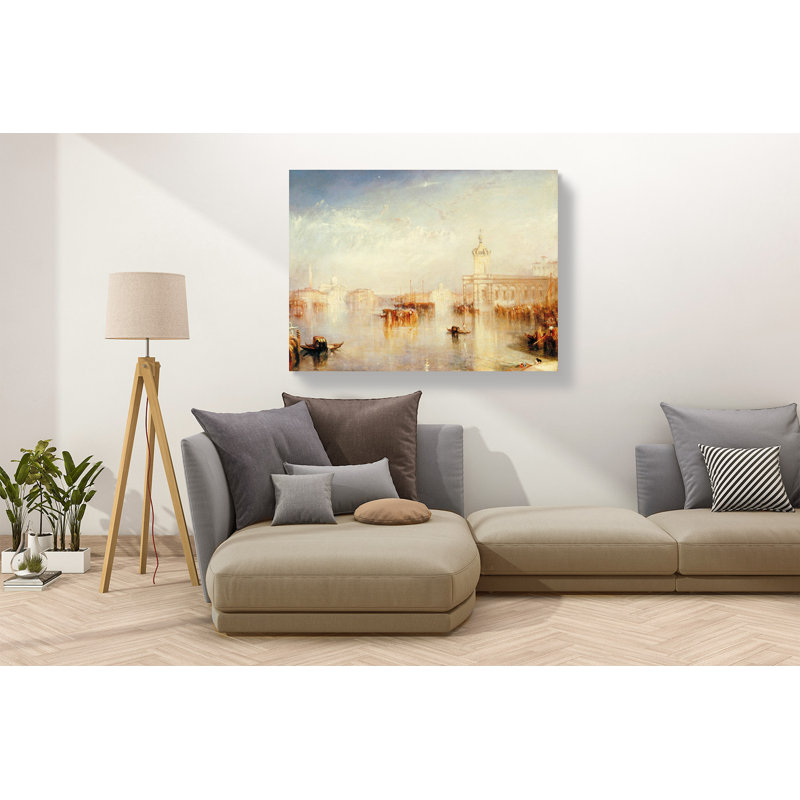 The Dogana, San Giorgio, Citella, from the Steps of the Europa' by William Turner - Painting Print on Canvas