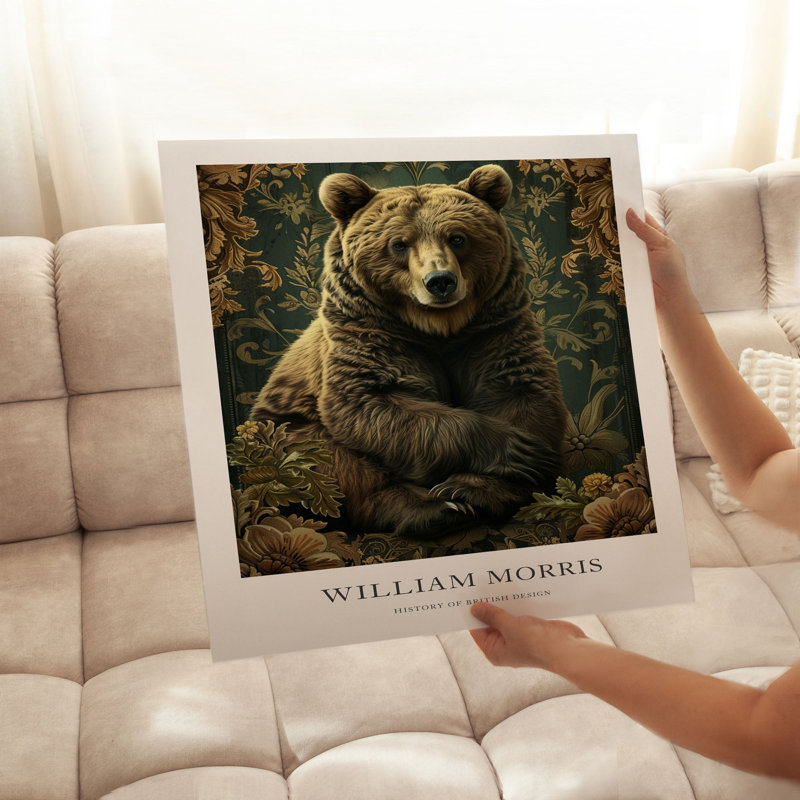 Animaux, reproduction d'art encadrée William Morris, H 10 po x l 10 po