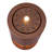 Brown Metal Cutout Outdoor Water Fountain with LED Lights