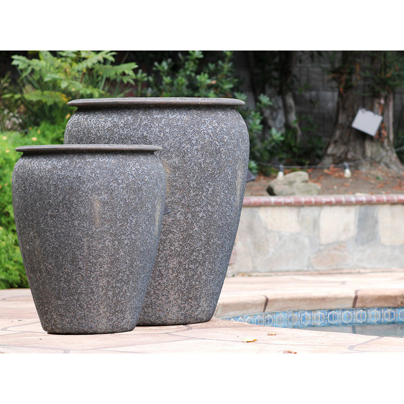 PLANTATOREM Urn Smooth Finished (Silver Rock) - Handcrafted High-Fired Ceramic