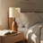 Solid Wood Table Lamp with Linen Shade – Mid-Century 3 Color for Living Room & Bedroom