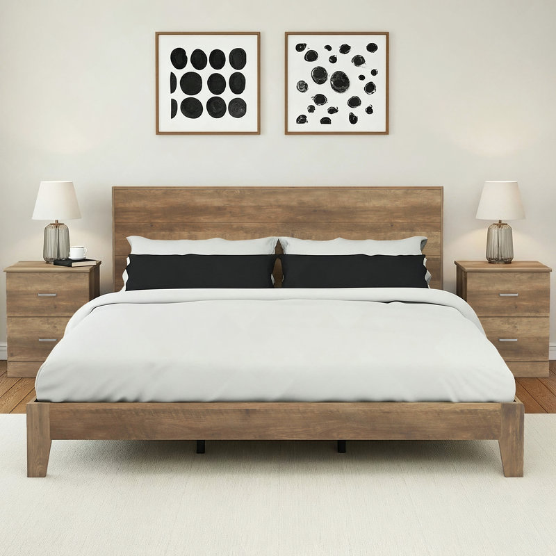 Allyannah 3 Pieces Bedroom Set, King, Knotty Oak