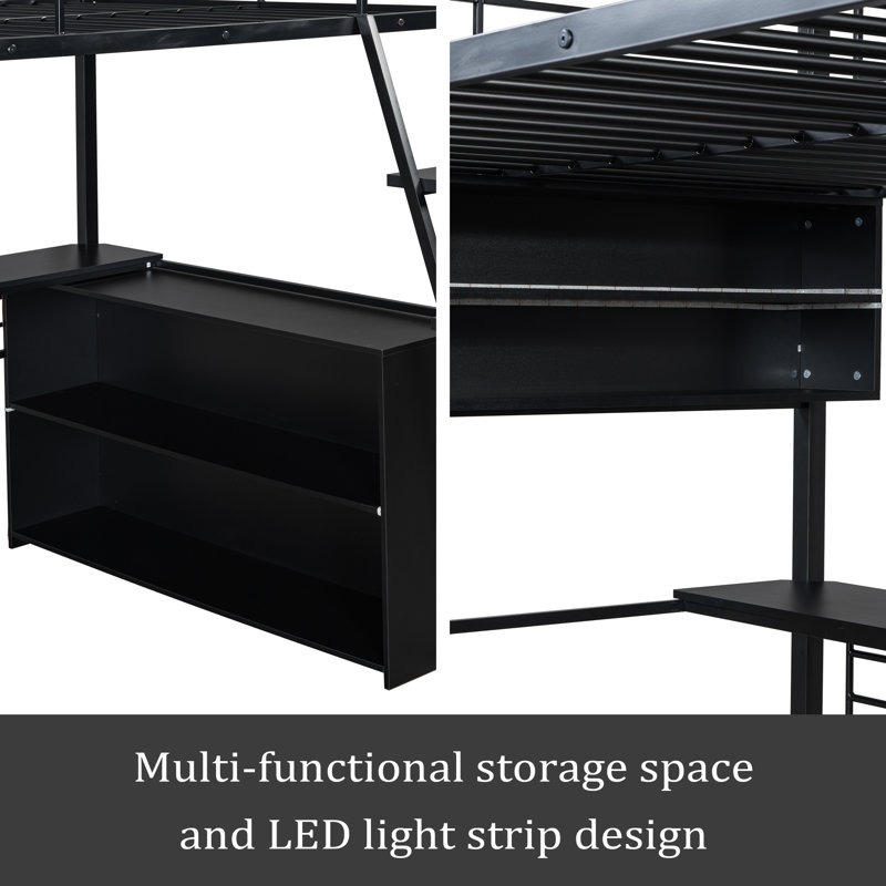 Lit mezzanine double en métal, Double
