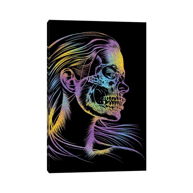 Skull Girl by Alberto Perez - Wrapped Canvas Gallery-Wrapped Canvas Giclée, 20.32 cm H x 30.48 cm W