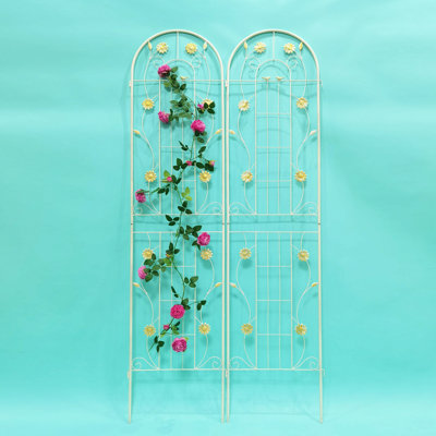 Mirain 86.7'' H x 40'' W Iron Lattice Panel Trellis