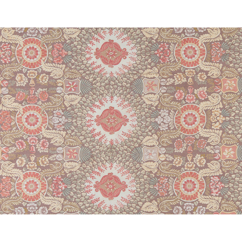 Hand-Knotted High-Quality Brown and Green Area Rug