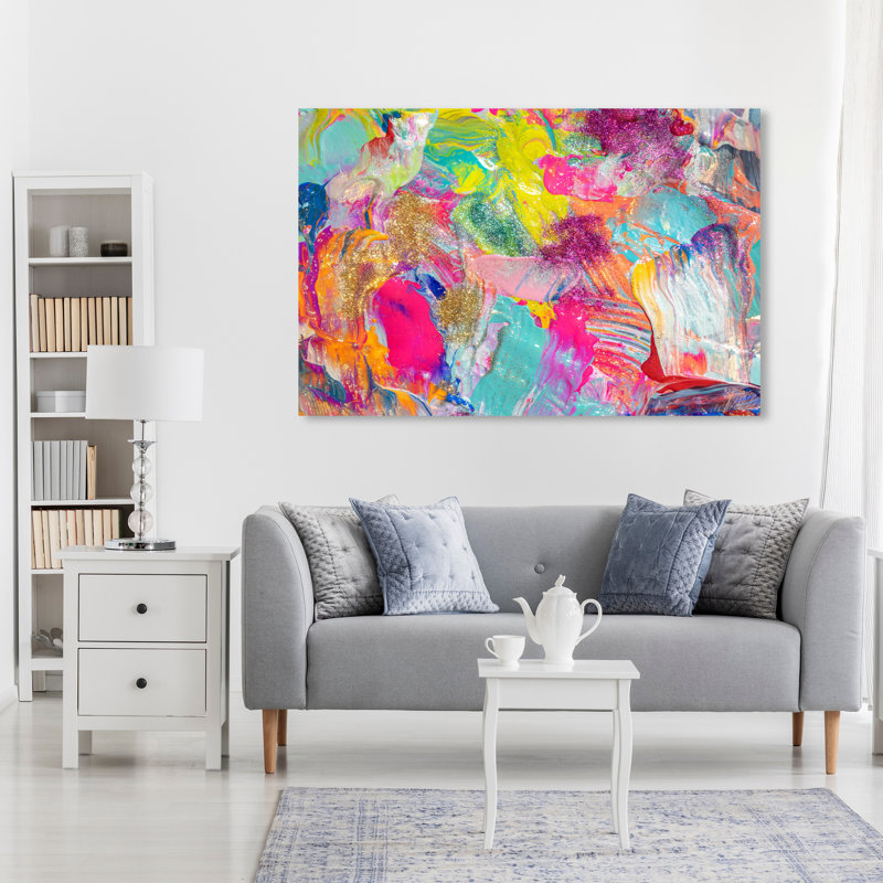 «Abstract Miami Beach Textures», impression sur toile, Toile tendue, H 36 po x l 54 po