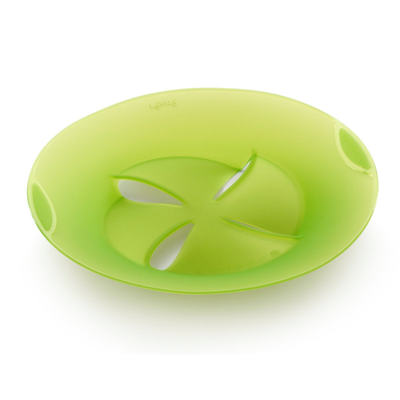 Couvercle en silicone brillant platine, H 1 po x l 9 po x P 9 po, Vert