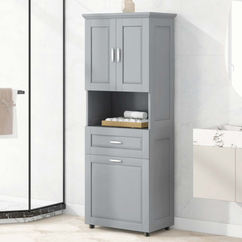 Suphi Freestanding Bathroom Cabinet, Gray